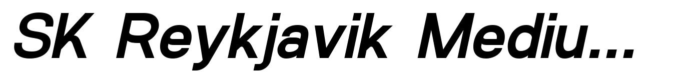 SK Reykjavik Medium Italic